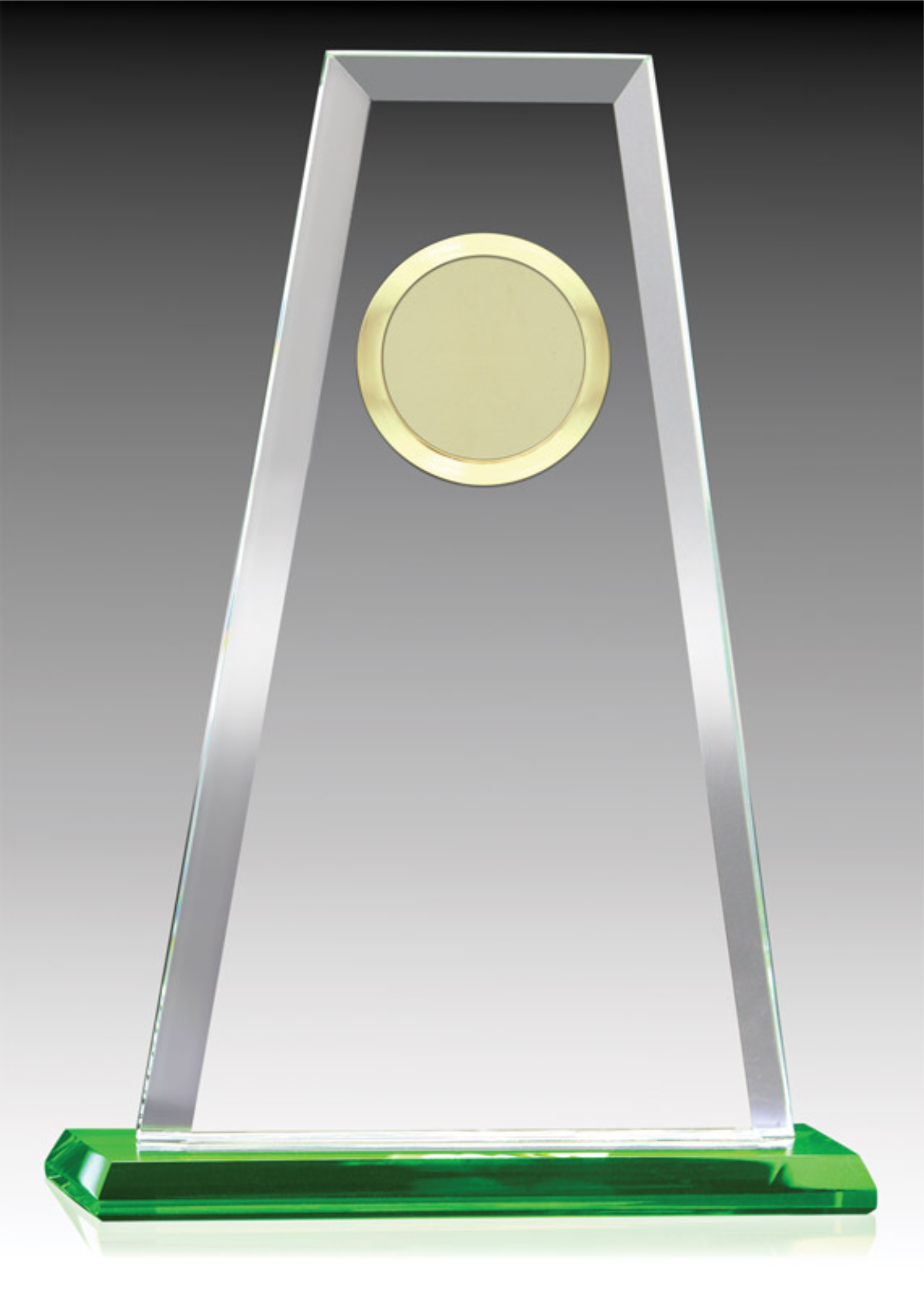 Gemstone Series - Glass Summit Clear With Coloured Base and Metal Insert Holder