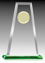 Gemstone Series - Glass Summit Clear With Coloured Base and Metal Insert Holder