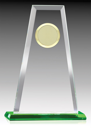 Gemstone Series - Glass Summit Clear With Coloured Base and Metal Insert Holder