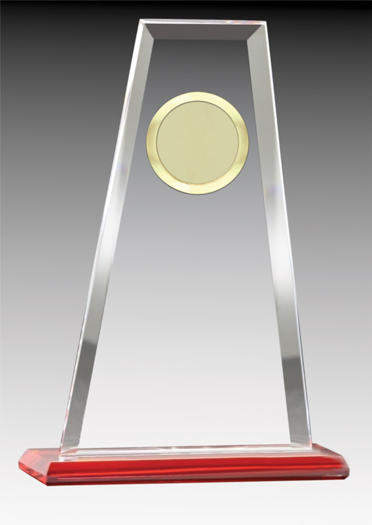 Gemstone Series - Glass Summit Clear With Coloured Base and Metal Insert Holder