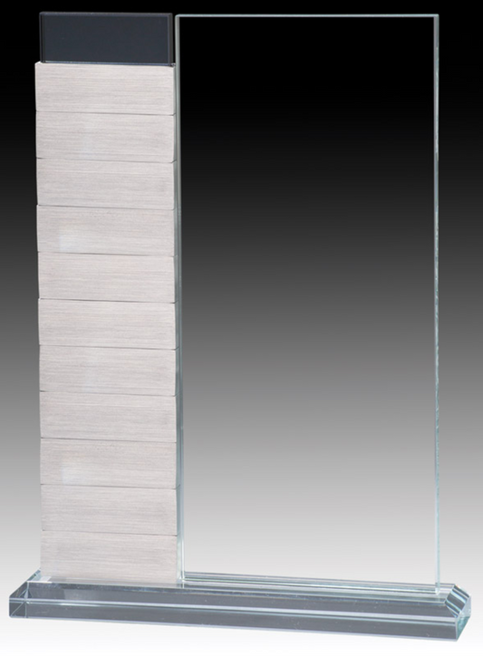Platinum Series - Clear Glass Perpetual Plaque with 12 Plates