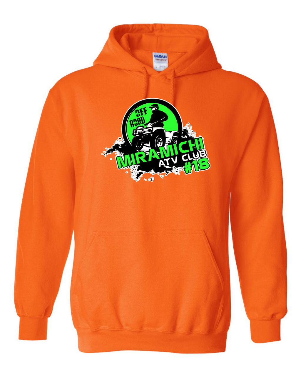 Miramichi ATV Club #18 - Cotton Hoodie - Gildan 18500