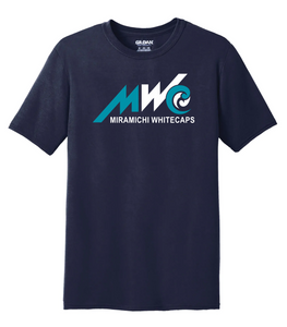 Miramichi Whitecaps - Navy Polyester T-Shirt - Gildan 42000