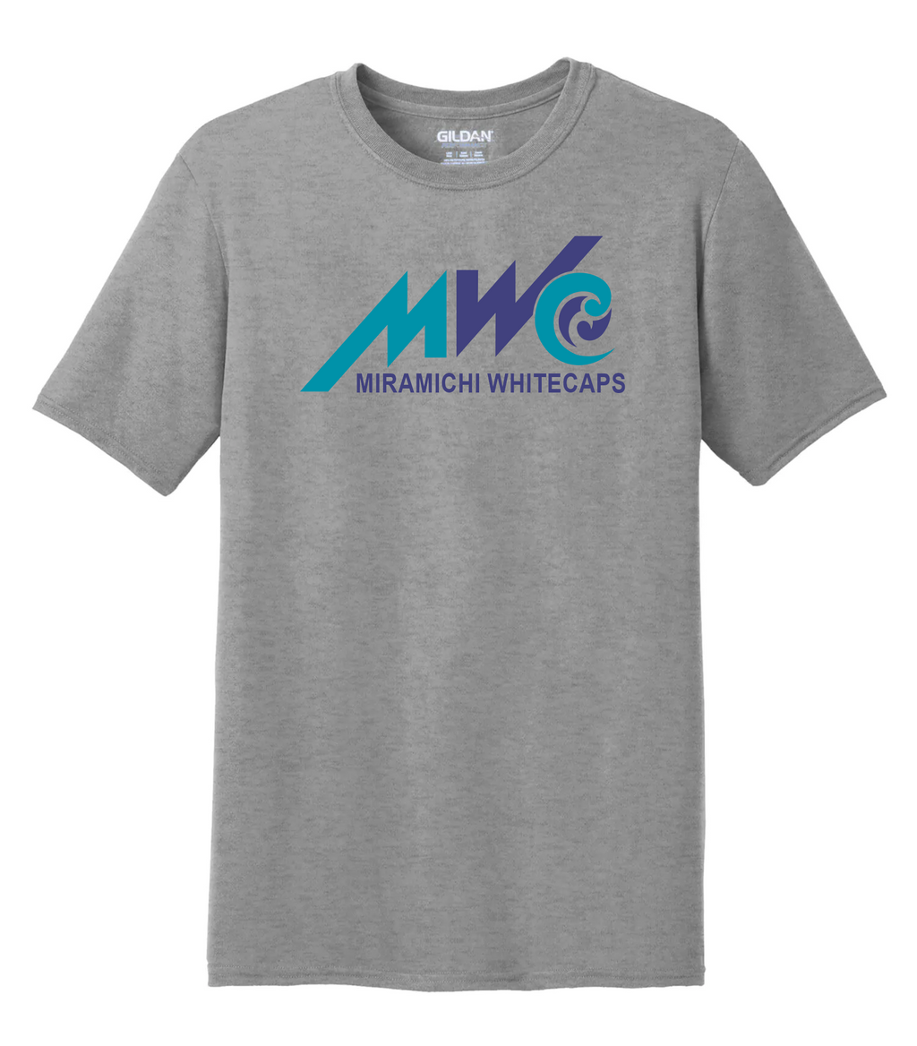 Miramichi Whitecaps - Sport Grey Polyester T-Shirt - Gildan 42000