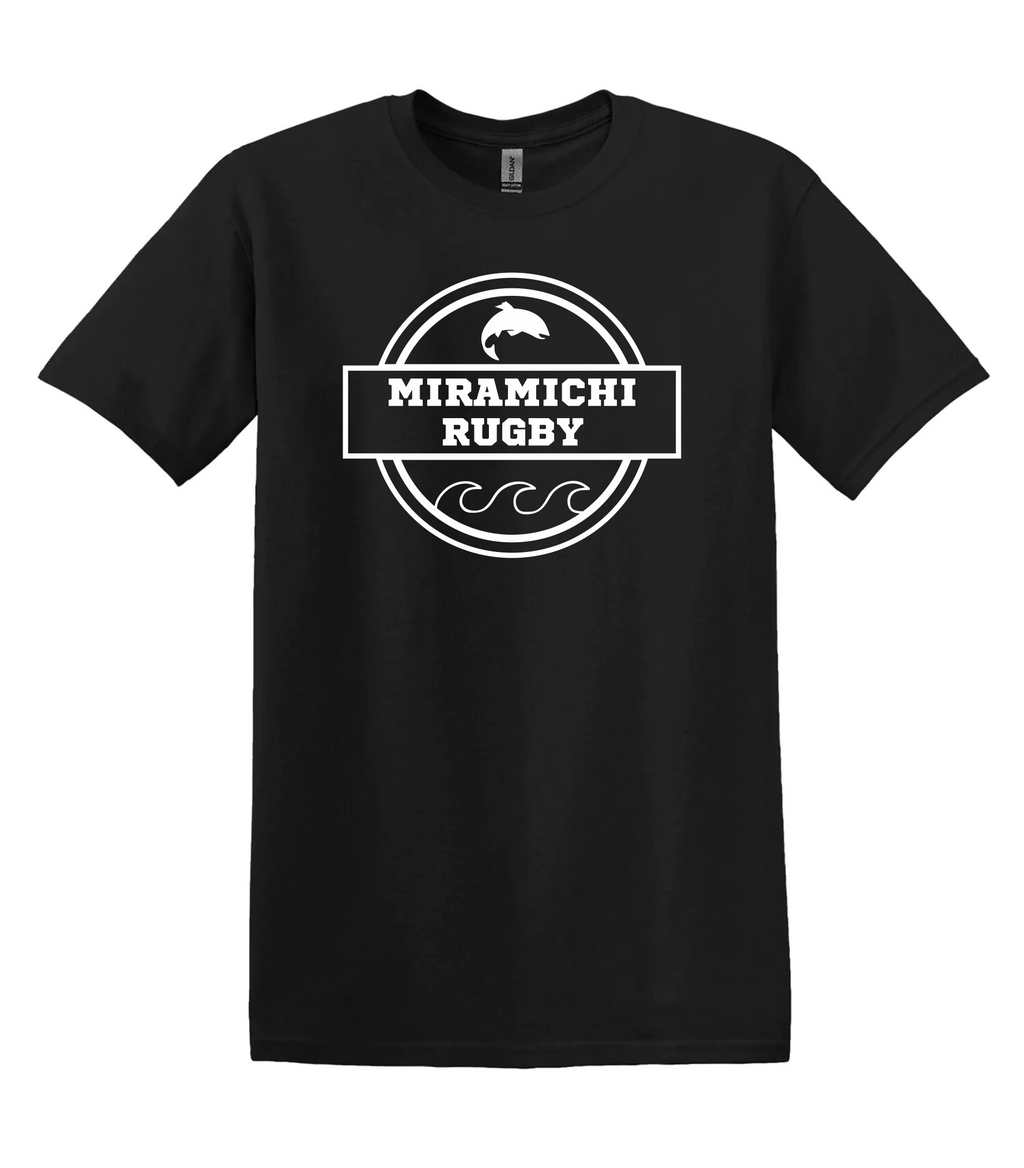 Miramichi Rugby - Black - Unisex Cotton T-Shirt