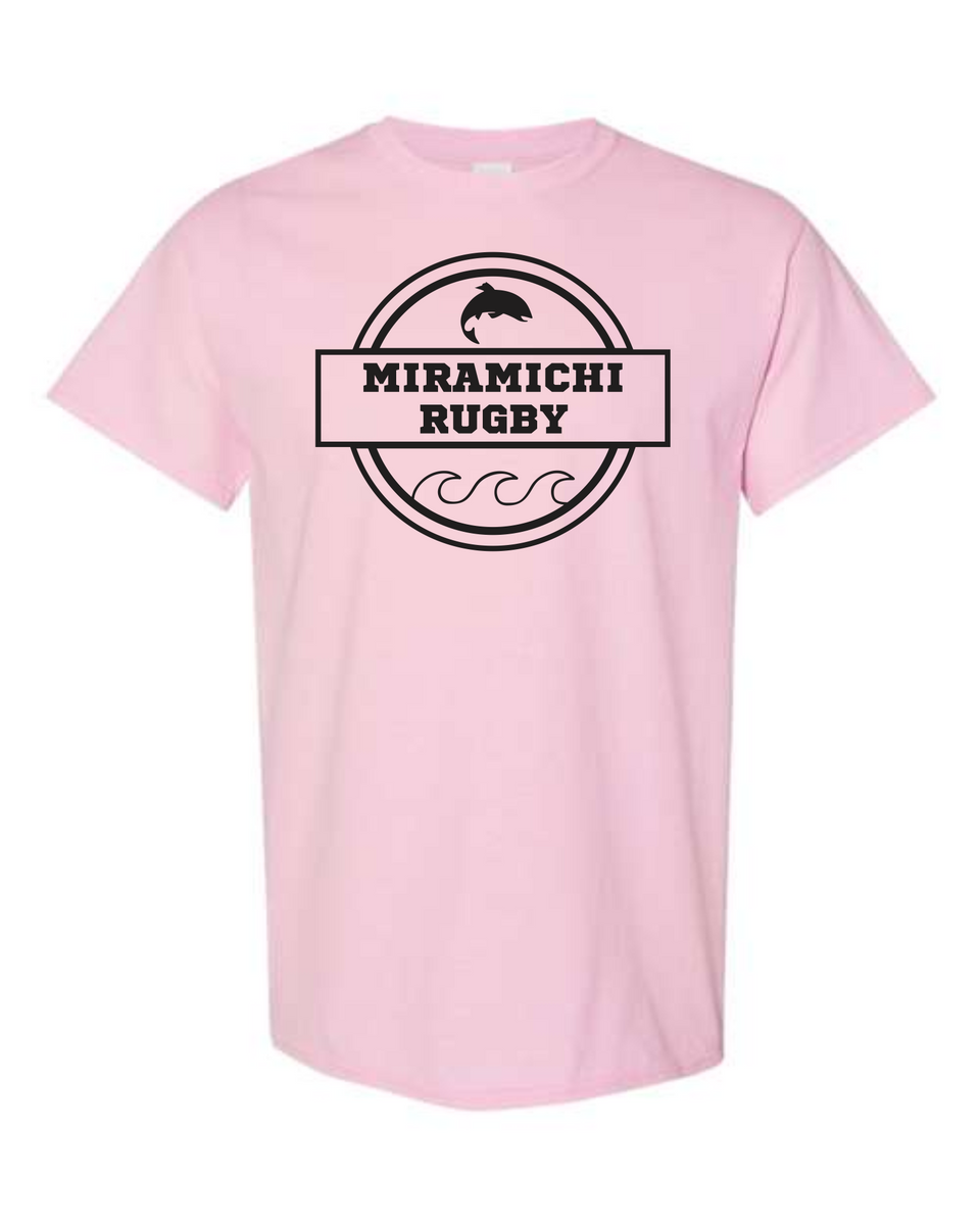 Miramichi Rugby - Pink - Unisex Cotton T-Shirt – River Signs