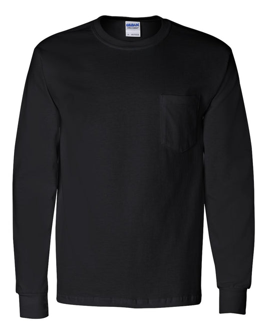 Ultra Cotton® Long Sleeve Pocket T-Shirt - Gildan 2410