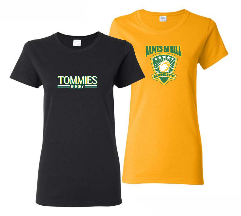 2025 JMH Ladies Rugby - Heavy Cotton Missy Fit Printed T-Shirt - 5000L