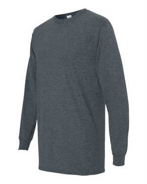 Mens Long Sleeve Shirt - Cotton - Gildan 5400
