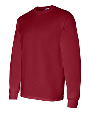 Mens Long Sleeve Shirt - Cotton - Gildan 5400