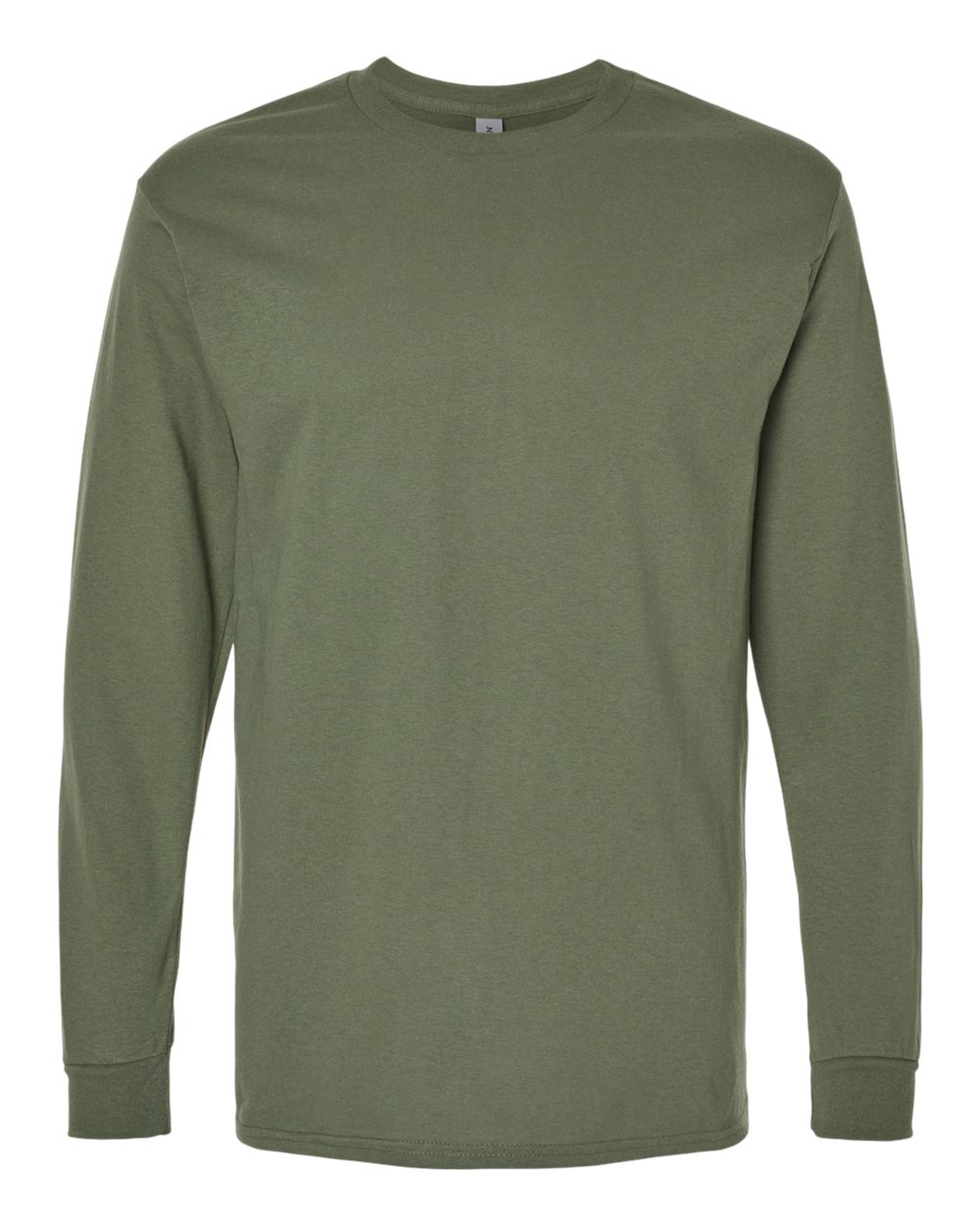 Mens Long Sleeve Shirt - Cotton - Gildan 5400