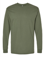 Mens Long Sleeve Shirt - Cotton - Gildan 5400