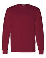 Mens Long Sleeve Shirt - Cotton - Gildan 5400