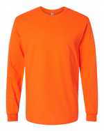 Mens Long Sleeve Shirt - Cotton - Gildan 5400