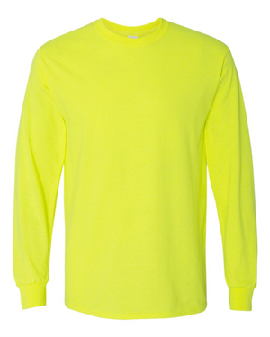 Mens Long Sleeve Shirt - Cotton - Gildan 5400