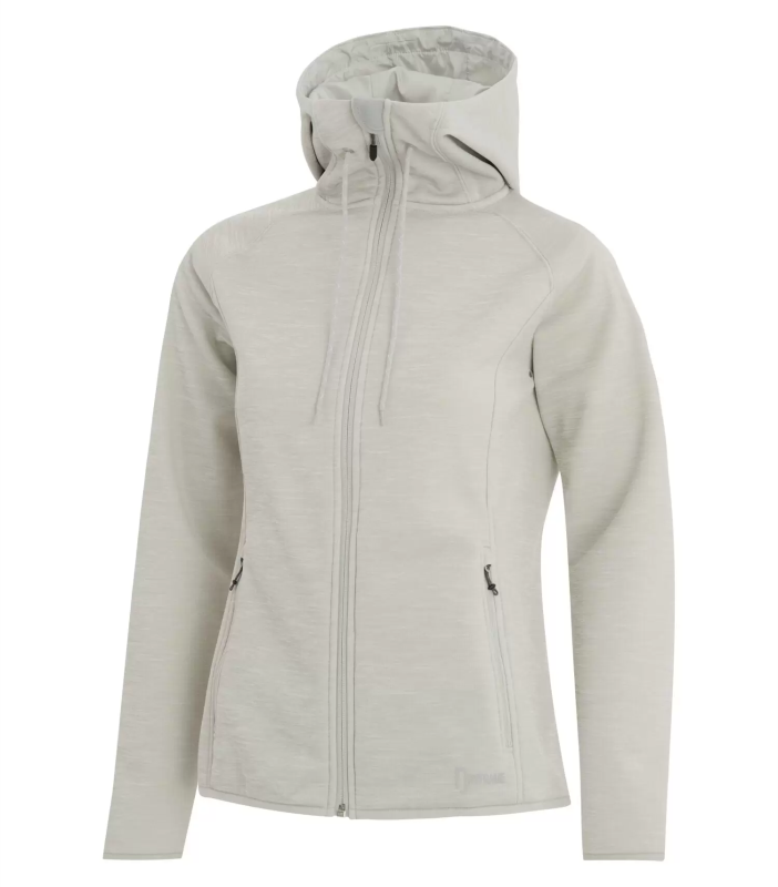 Dry Tech Water Resistant Fleece Full Zip Ladies Hooded Jacket - Dryframe DF7655L