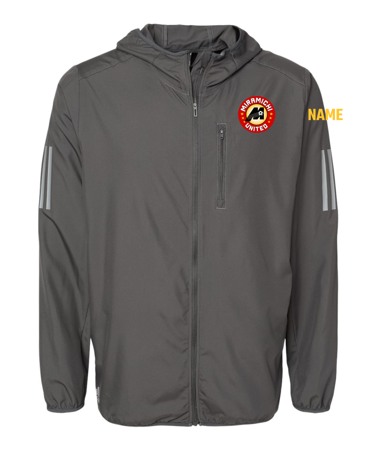 Miramichi United Soccer - Hooded Full-Zip Windbreaker - Adidas A524