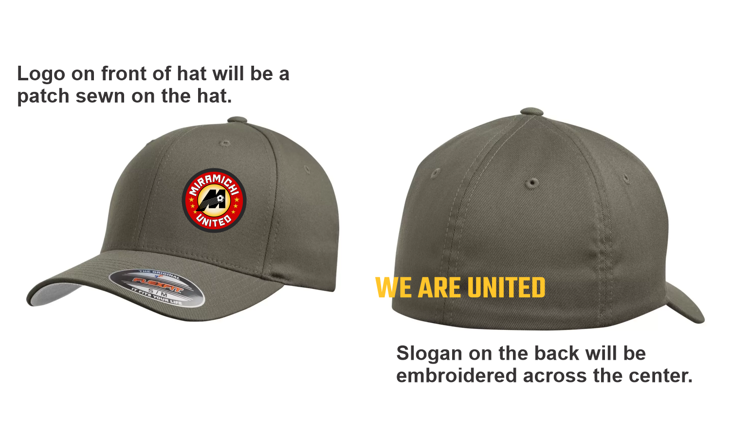 Miramichi United Soccer - Flexfit Wooly Combed - ATC 6277