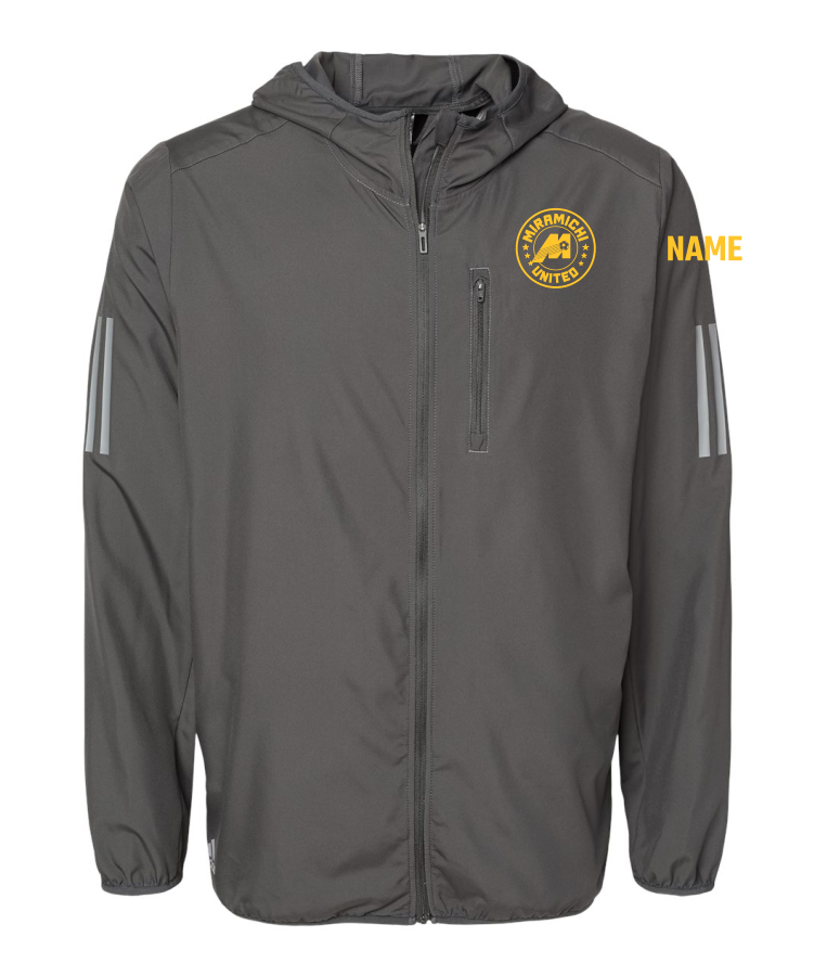 Miramichi United Soccer - Hooded Full-Zip Windbreaker - Adidas A524
