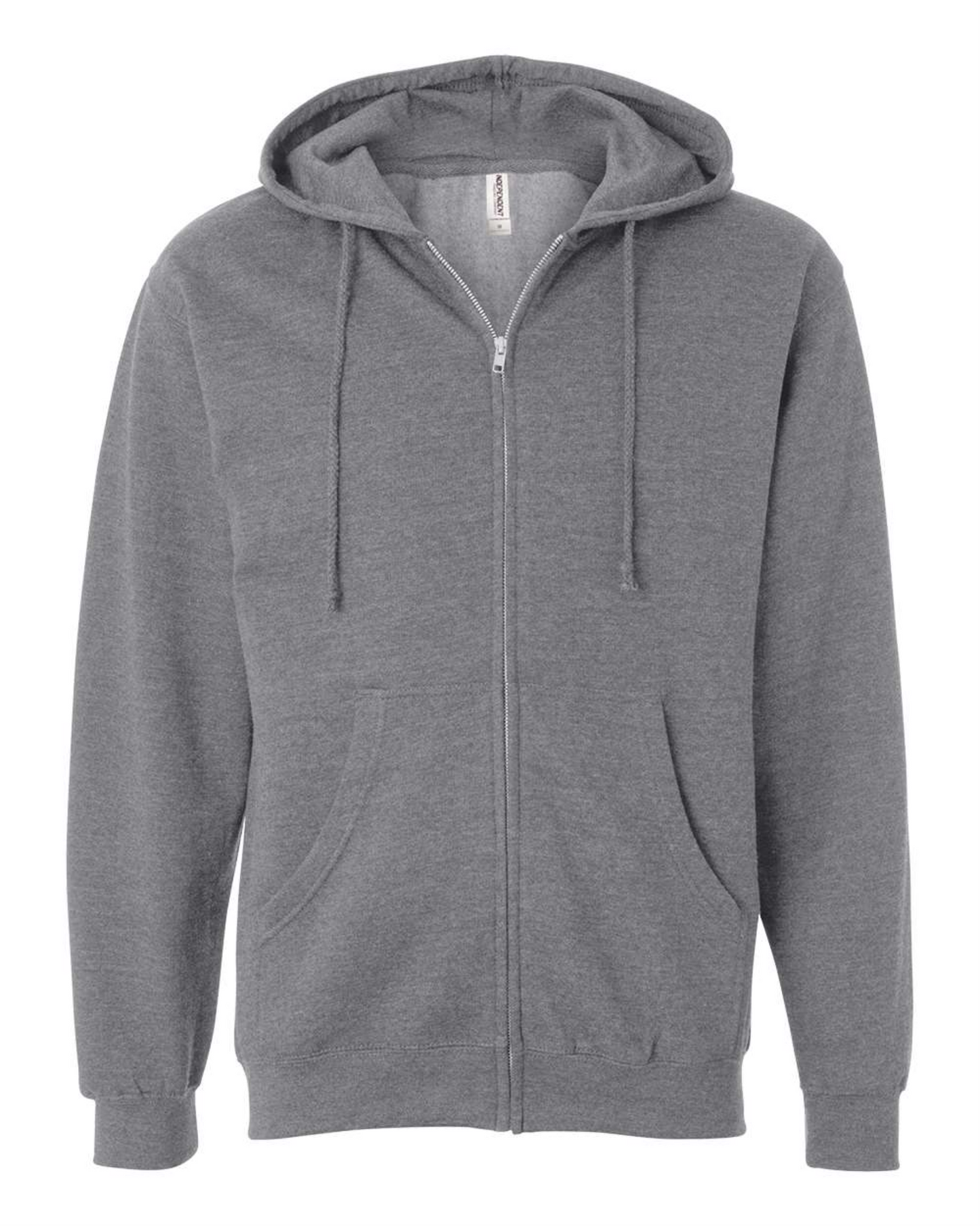 Midweight Full-Zip Hooded Men's Sweatshirt - Independent Trading Co. SS4500Z