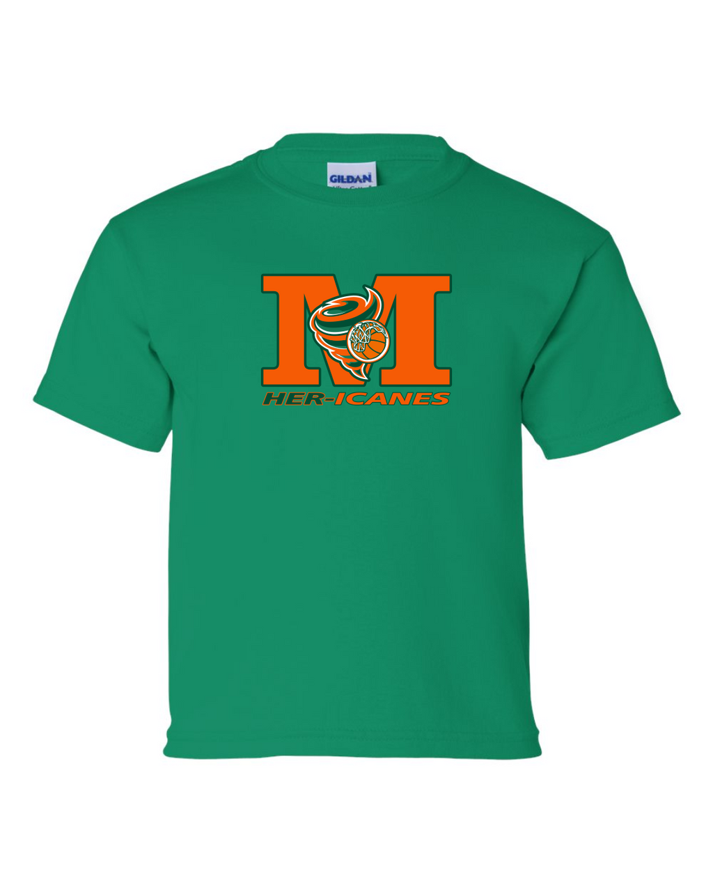 Miramichi Her-icanes - Green Cotton T-shirt - Youth