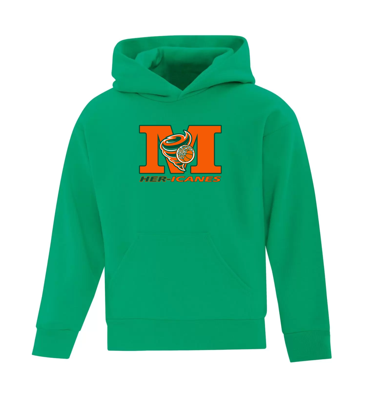 Miramichi Her-icanes - Green Cotton Hoodie