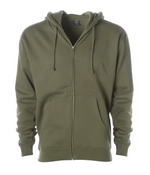 Heavyweight Full-Zip Hooded Men's Sweatshirt - Independent Trading Co. IND4000Z