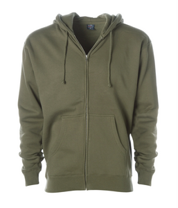 Heavyweight Full-Zip Hooded Men's Sweatshirt - Independent Trading Co. IND4000Z