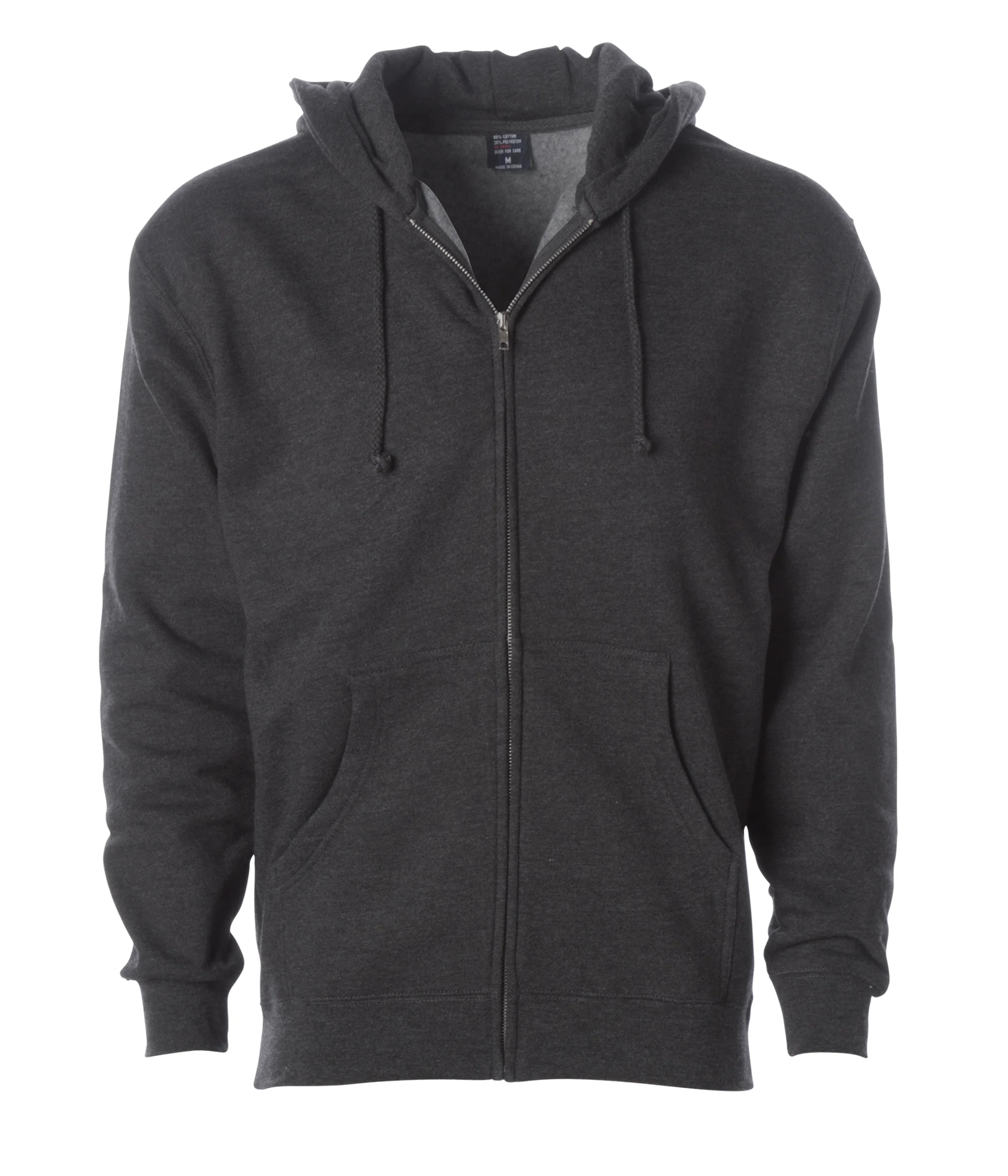 Heavyweight Full-Zip Hooded Men's Sweatshirt - Independent Trading Co. IND4000Z