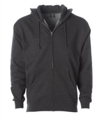 Heavyweight Full-Zip Hooded Men's Sweatshirt - Independent Trading Co. IND4000Z