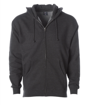 Heavyweight Full-Zip Hooded Men's Sweatshirt - Independent Trading Co. IND4000Z