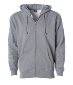 Heavyweight Full-Zip Hooded Men's Sweatshirt - Independent Trading Co. IND4000Z