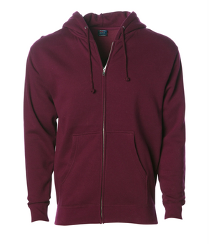 Heavyweight Full-Zip Hooded Men's Sweatshirt - Independent Trading Co. IND4000Z