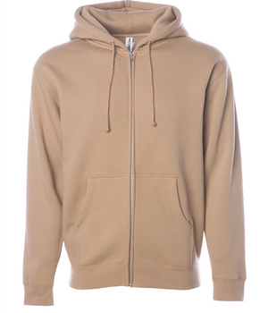 Heavyweight Full-Zip Hooded Men's Sweatshirt - Independent Trading Co. IND4000Z
