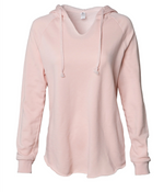 Lightweight California Wave Wash Hooded Ladies Sweatshirt - Independent Trading Co. PRM2500