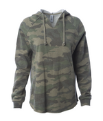 Lightweight California Wave Wash Hooded Ladies Sweatshirt - Independent Trading Co. PRM2500