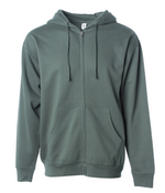 Midweight Full-Zip Hooded Men's Sweatshirt - Independent Trading Co. SS4500Z