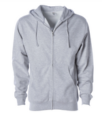 Midweight Full-Zip Hooded Men's Sweatshirt - Independent Trading Co. SS4500Z