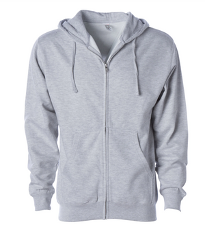 Midweight Full-Zip Hooded Men's Sweatshirt - Independent Trading Co. SS4500Z