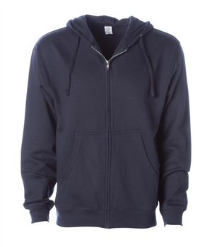 Midweight Full-Zip Hooded Men's Sweatshirt - Independent Trading Co. SS4500Z