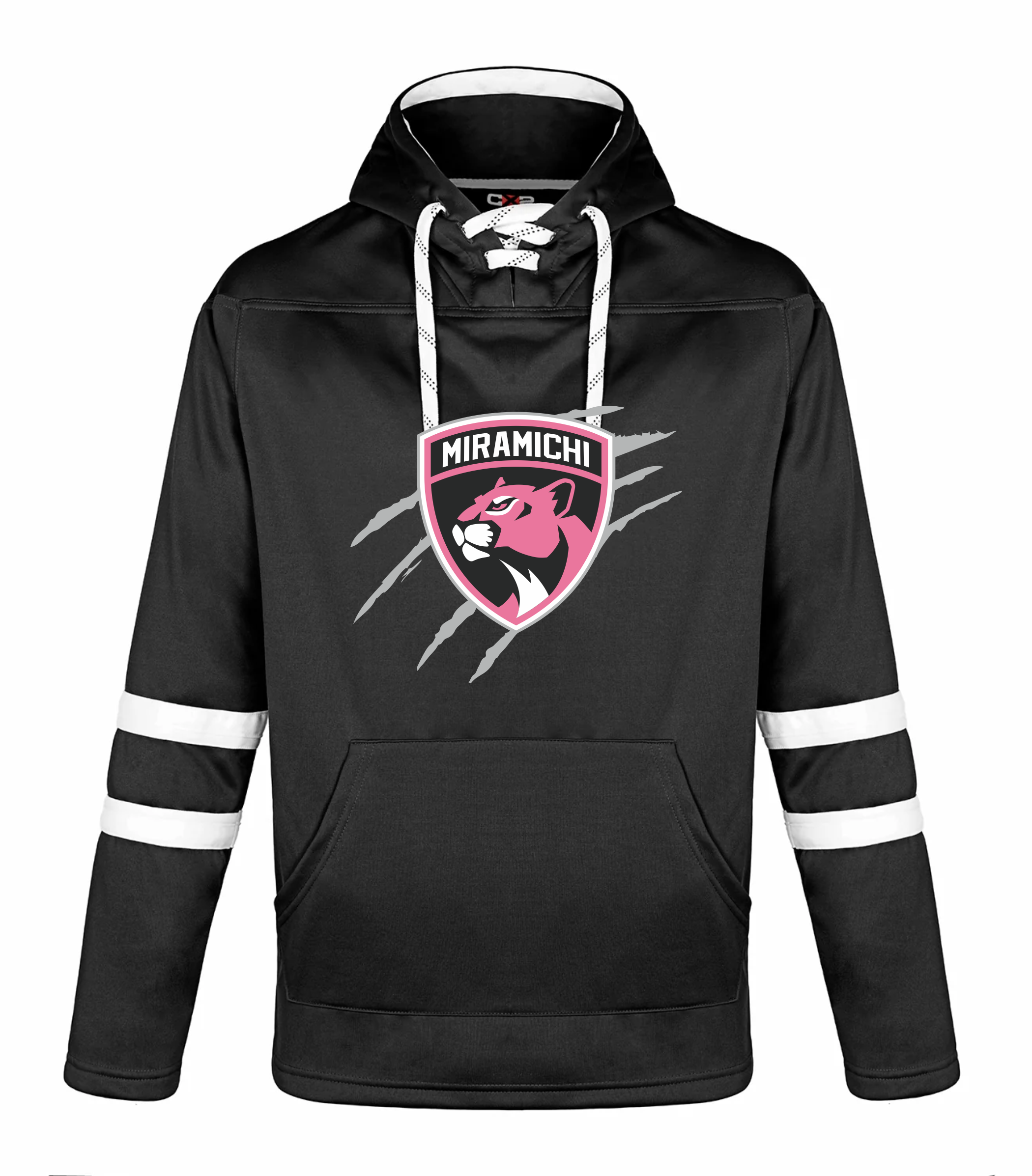 Miramichi Panthers - Black Hockey Hoodie with Claw Logo