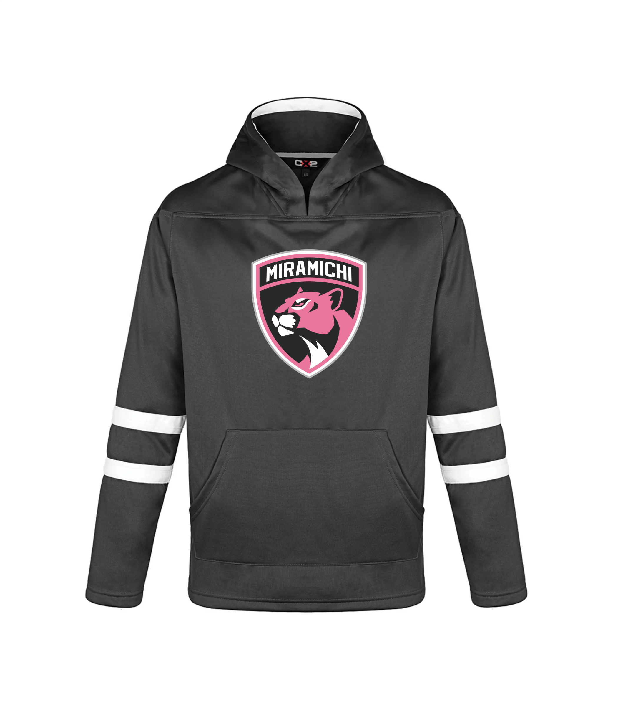 Miramichi Panthers - Black Hockey Hoodie with Regular Logo