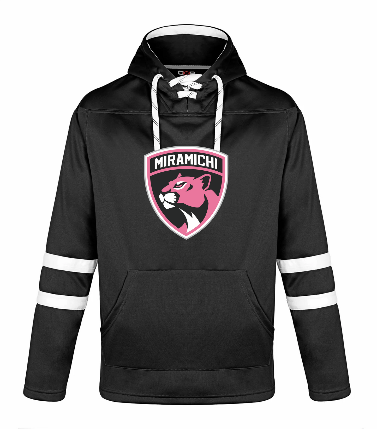 Miramichi Panthers - Black Hockey Hoodie with Regular Logo