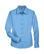 Ladies' Easy Blend™ Long Sleeve Twill Dress Shirt with Stain-Release -Harriton M500W