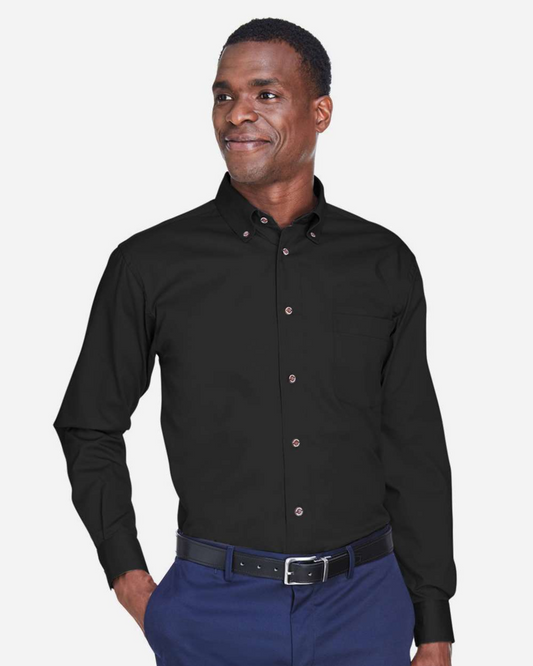 Men's Tall Easy Blend Twill Dress Shirt - Harriton M500T