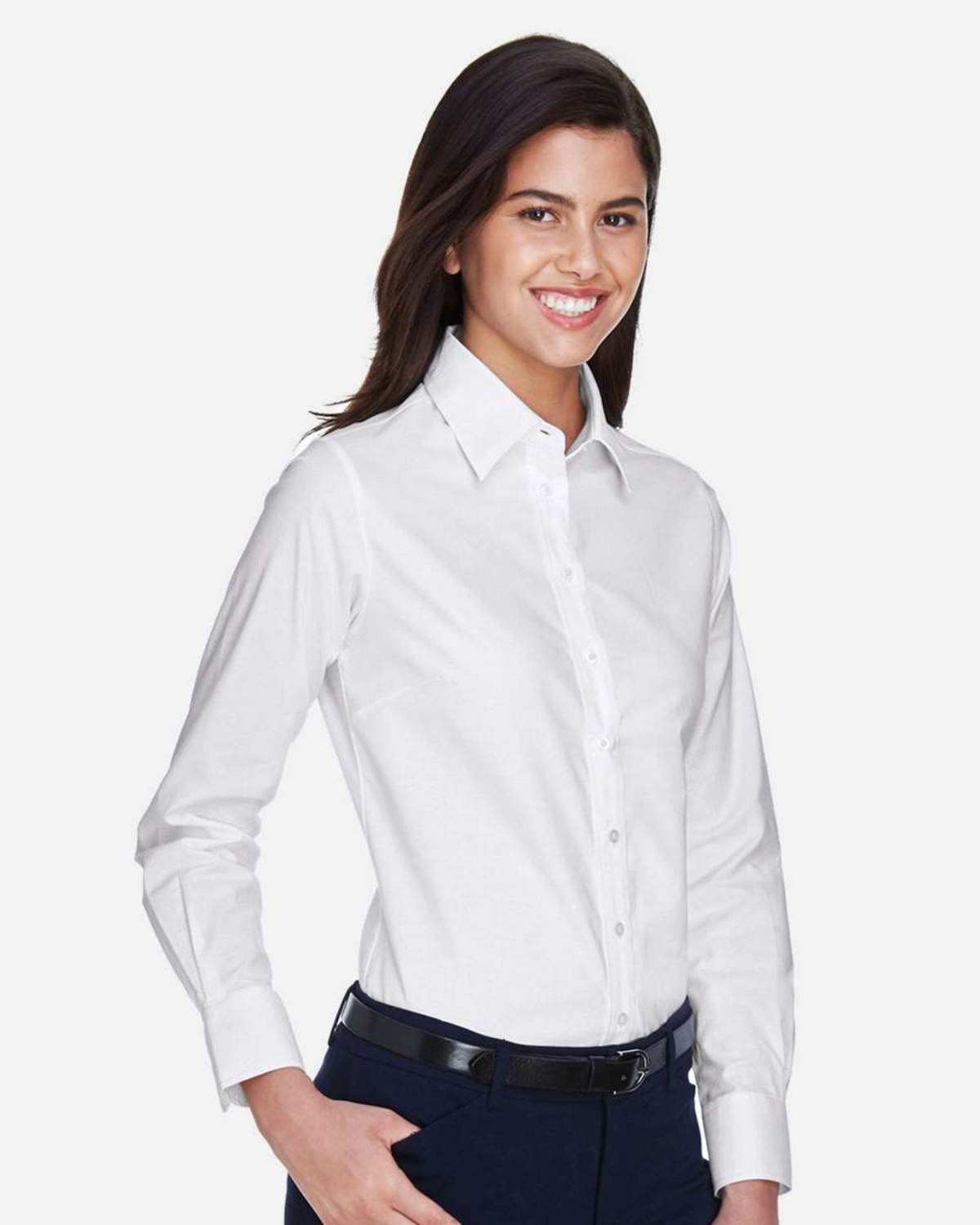 Ladies' Long Sleeve Oxford Dress Shirt - Harriton M600W