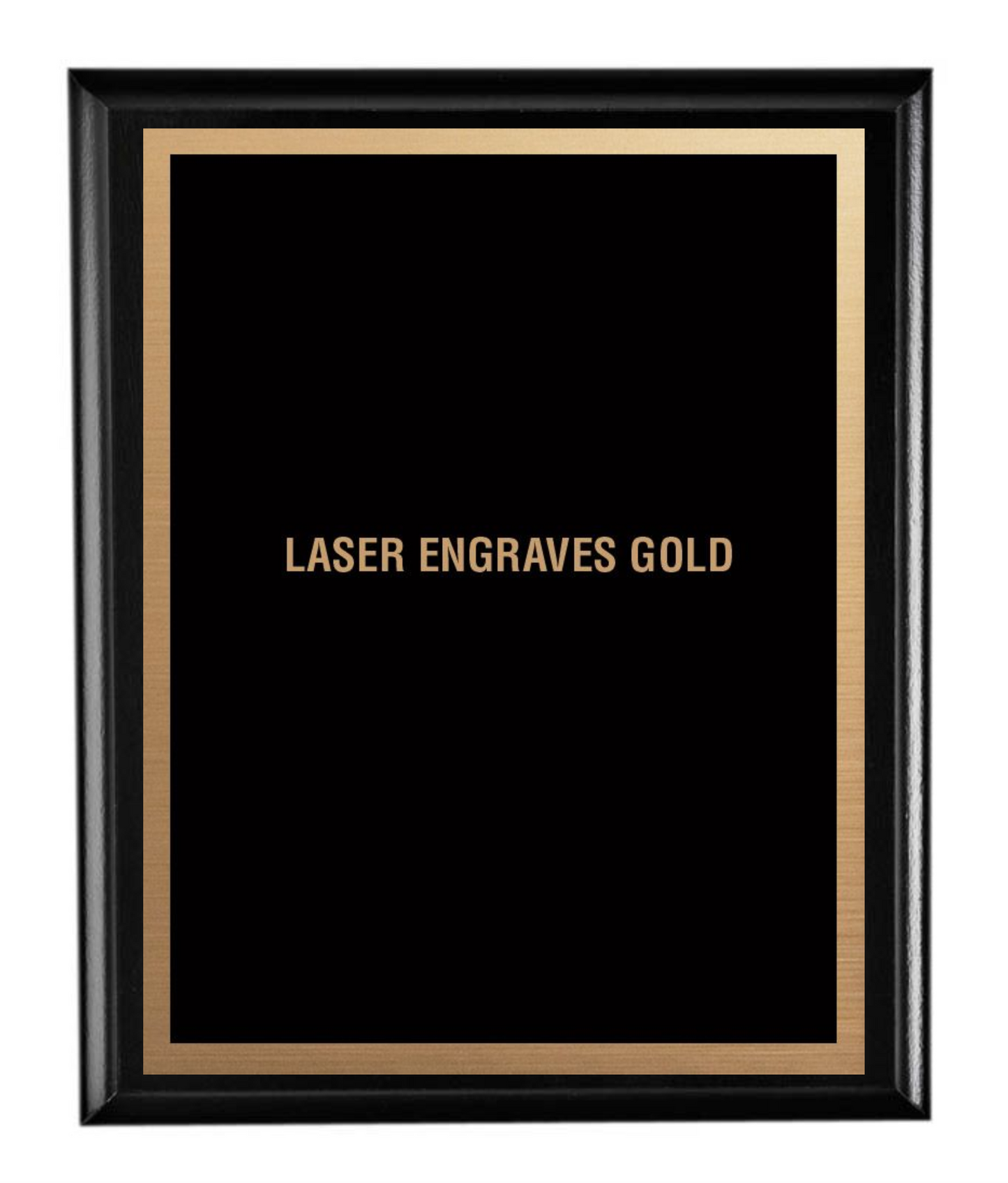 Matte Black Plaque with Metal Plate - Laser series