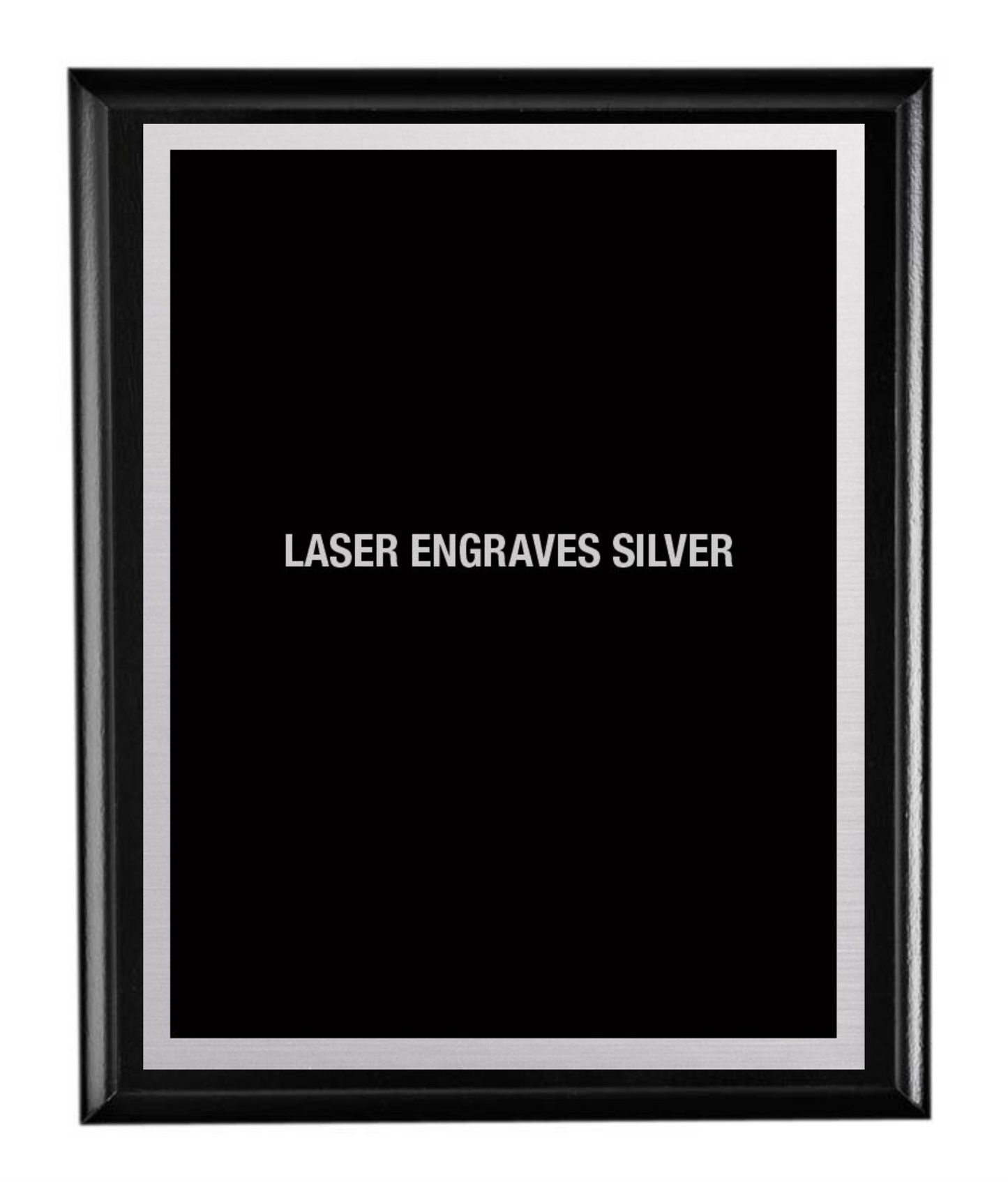 Matte Black Plaque with Metal Plate - Laser series