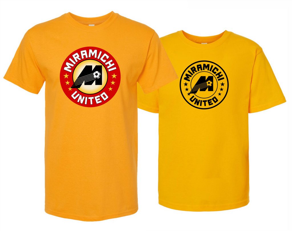 Miramichi United Soccer - Gold Soft Touch T-Shirt 2025