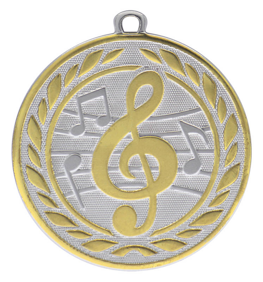Music Medal 2-Tone Sport, Silver/Gold